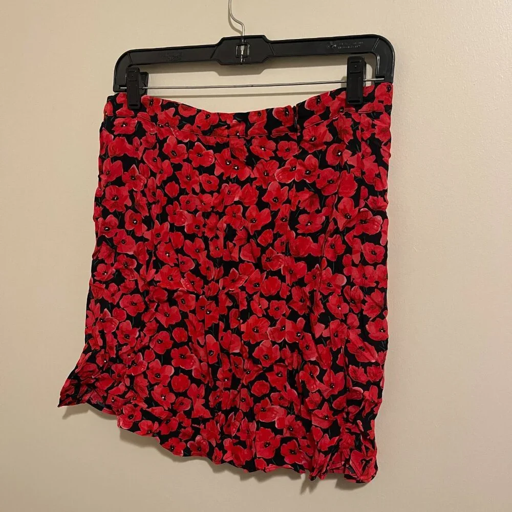 ZARA Accessories Red Floral Matching Set – Top & Skirt – Size L NWT - Picture 9 of 10